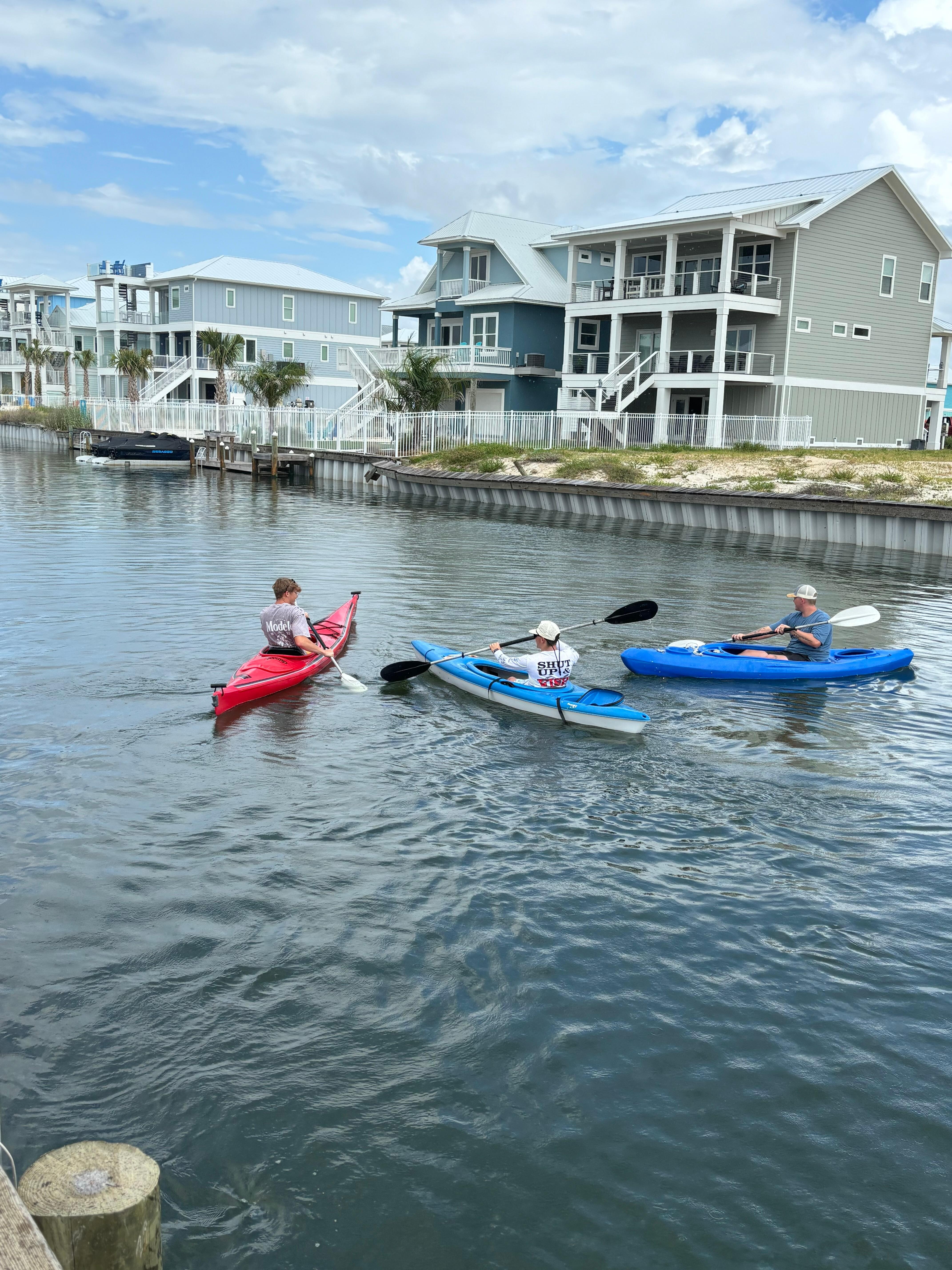 Sound area with provided kayak's 