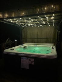 Relaxing hot tub after a long day