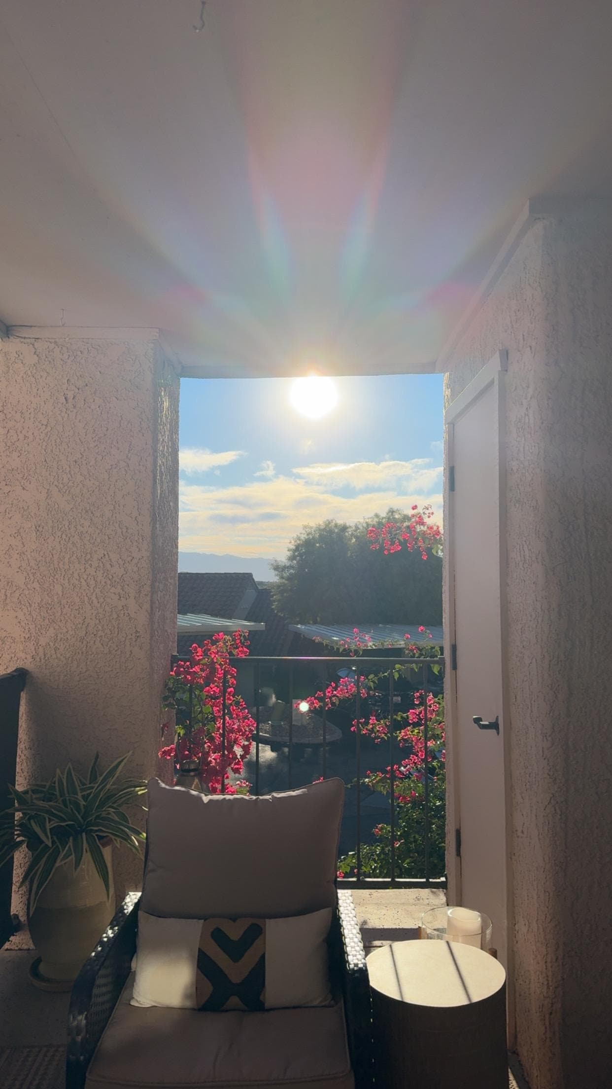 Enjoy the sunrise from the porch or head to Sabino Canyon, down the road. 