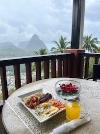 My view eating custom breakfast they made me