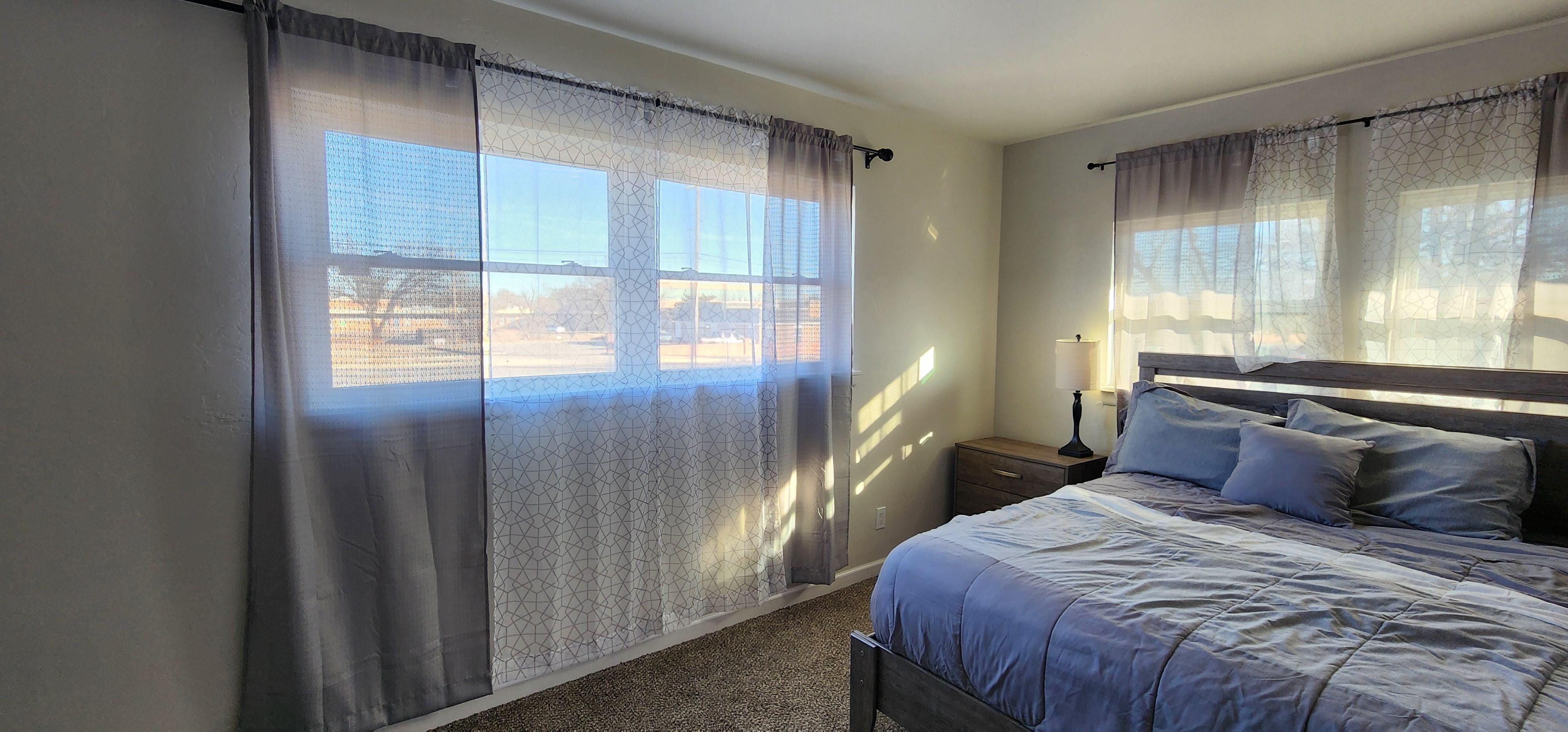 Bright windows are great for photos, not so great for sleeping on a busy street. 