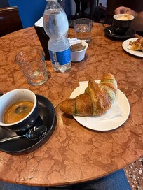 Breakfast was lacking. Coffee, juice and choice of toast sandwich or croissant