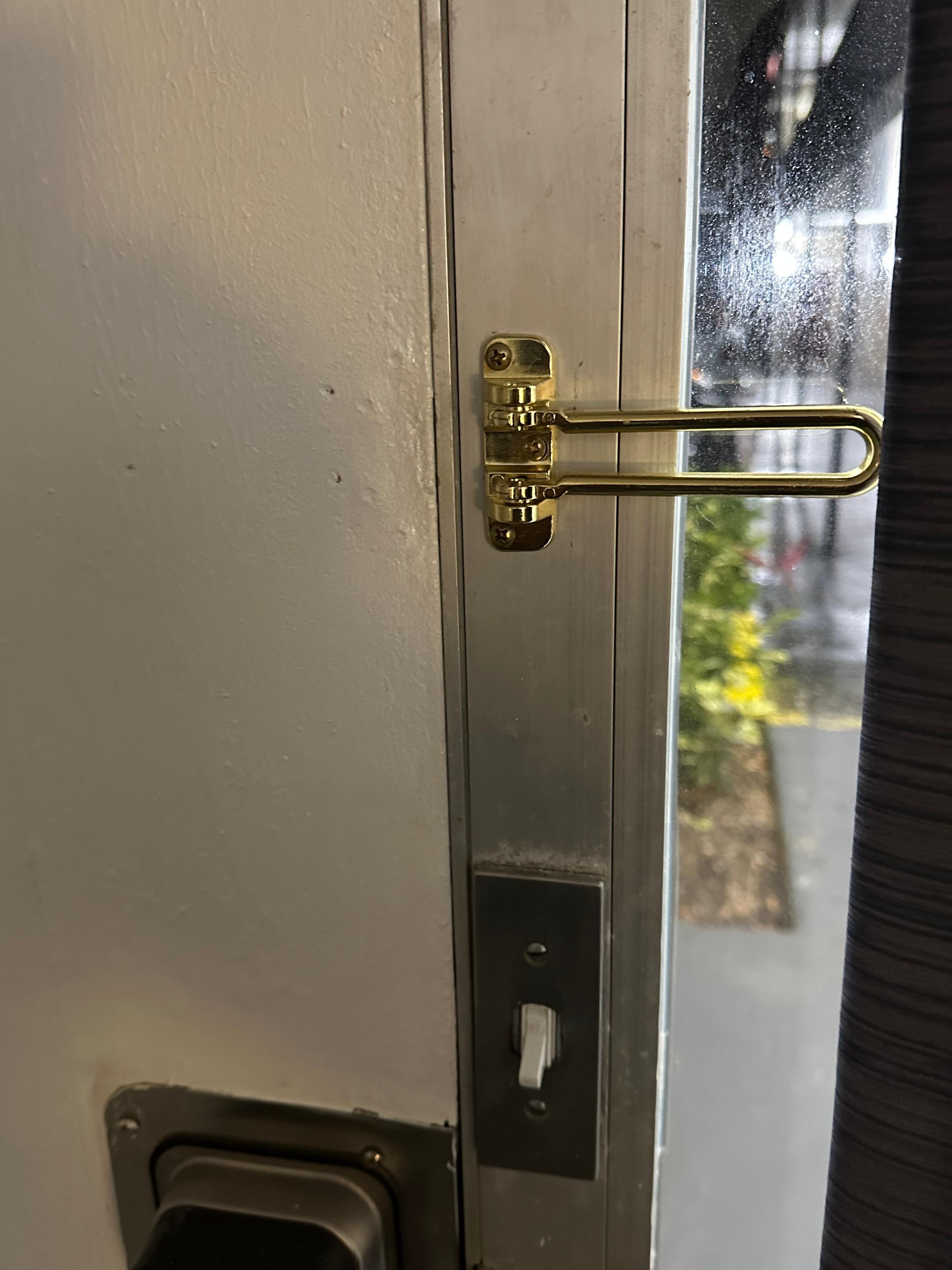 Door latch broken 