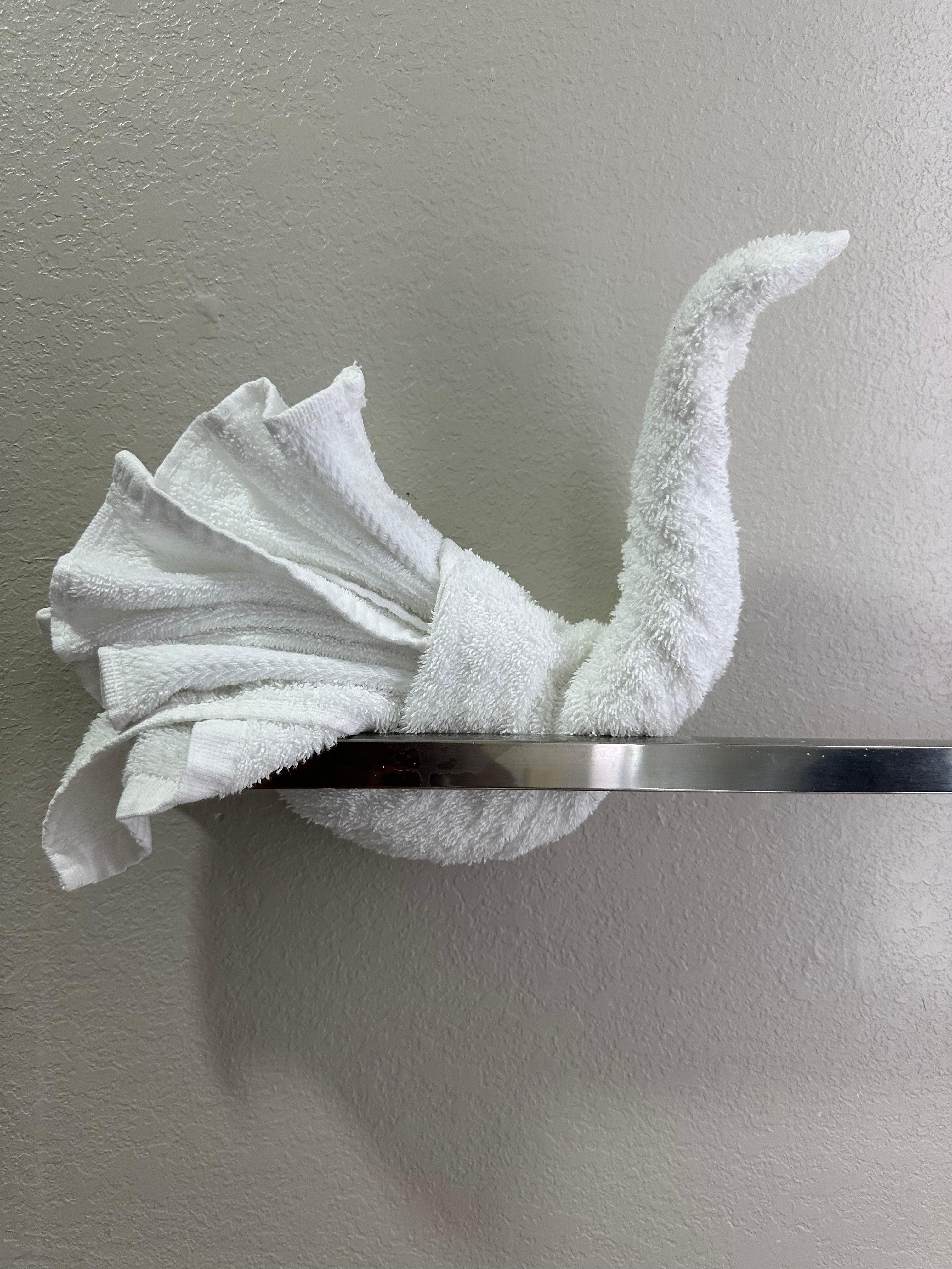 This is gorgeous how they did this with towels 