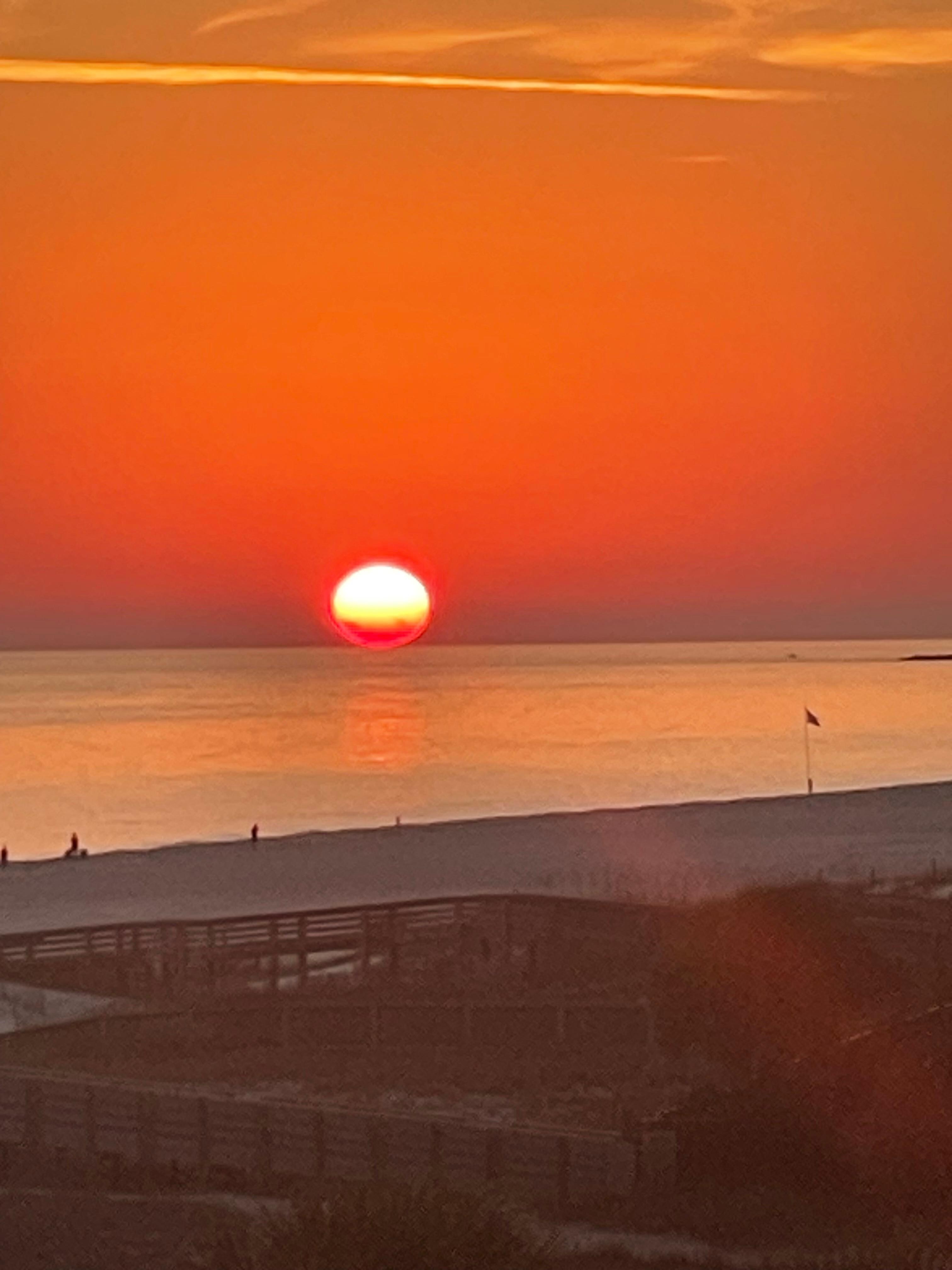 Beautiful sunset from the balcony 