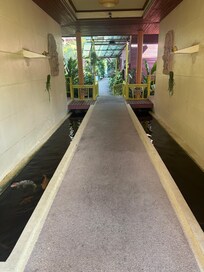 Walking from front to back of bldg