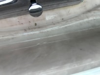 Shaved hairs by sink