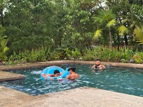 Kids enjoying the pool.