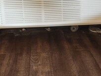 The view under the A\C while laying on the bed.