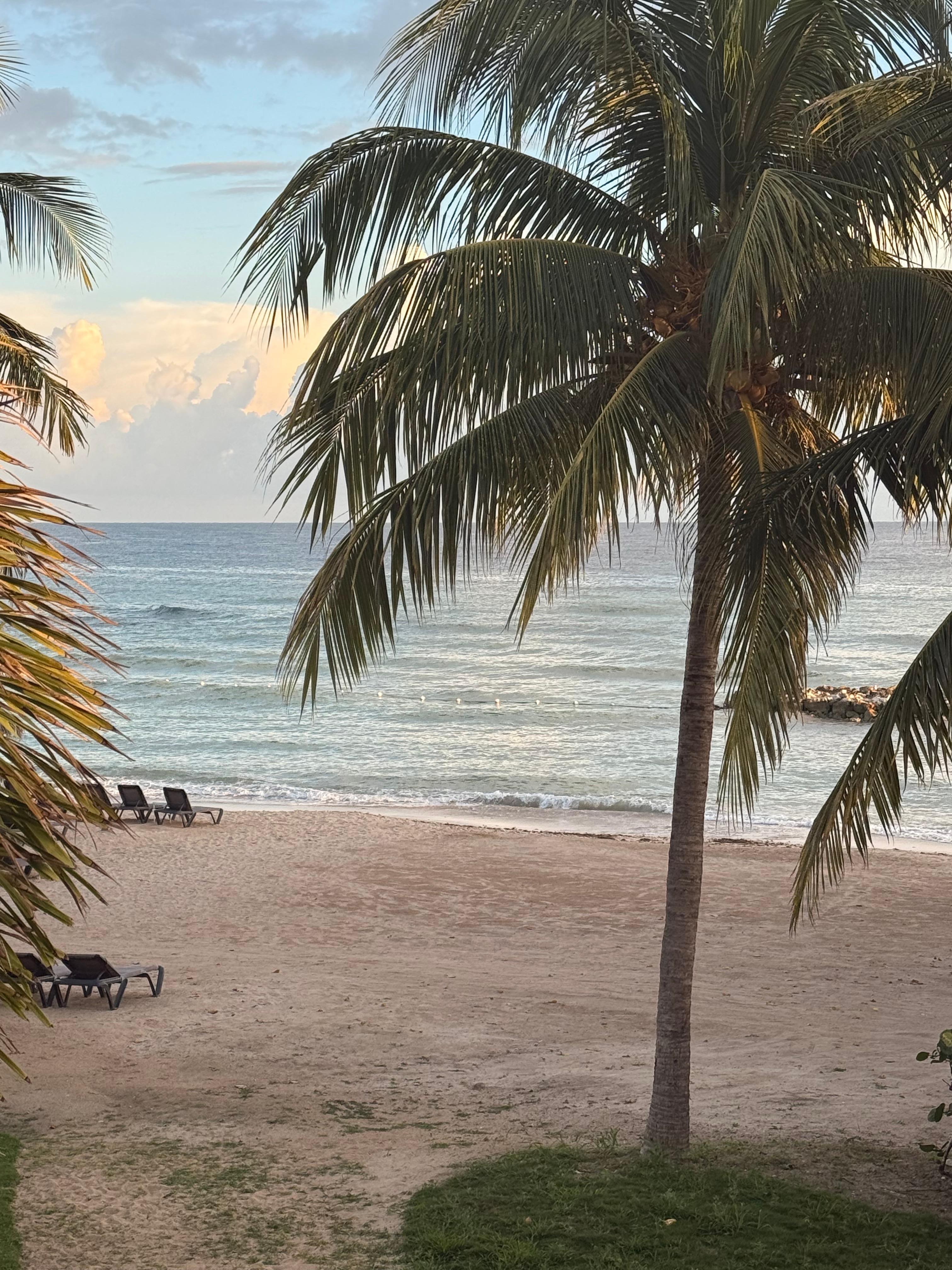 View from our beachfront balcony 