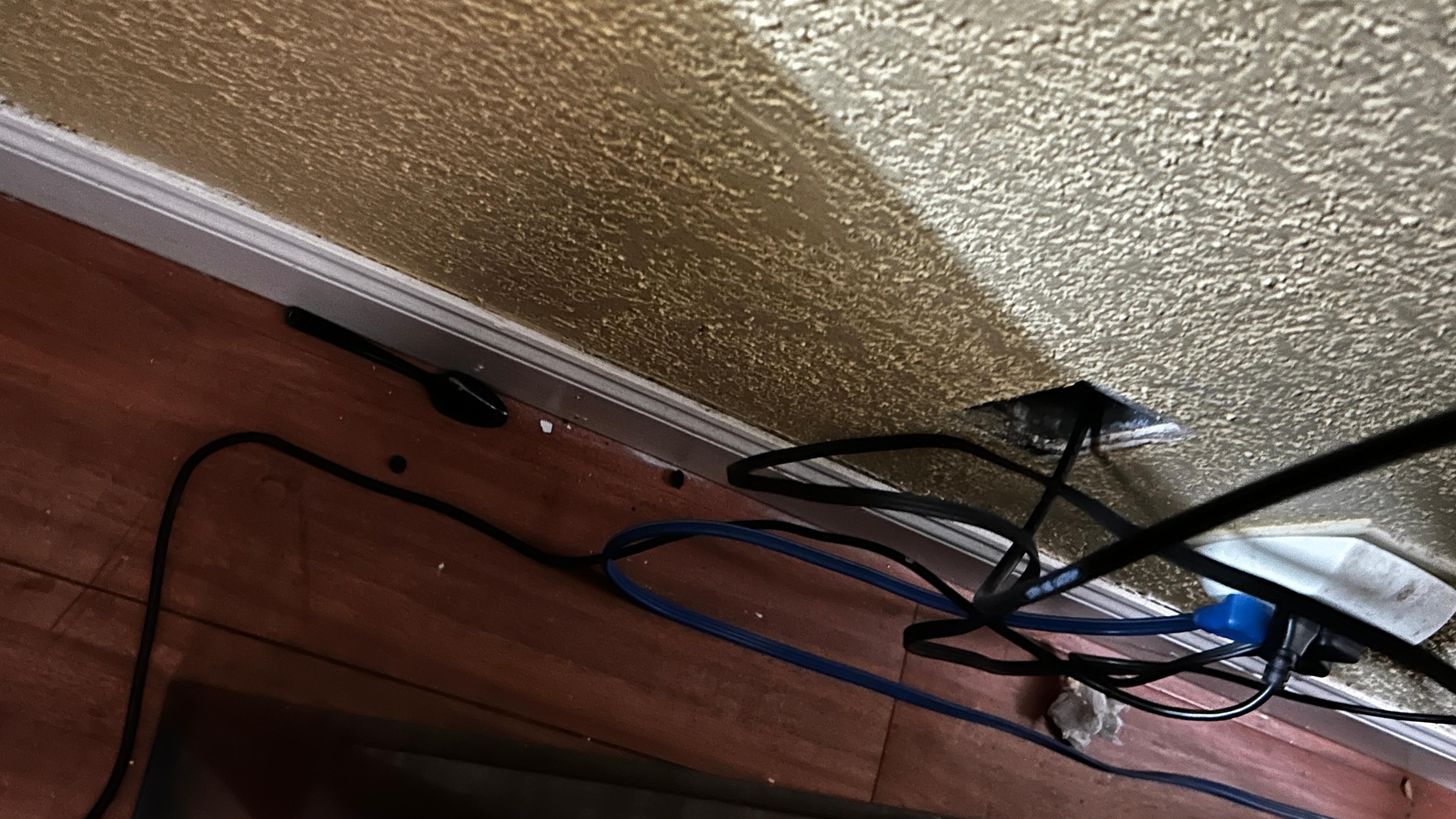 Had to move tv stand to fix tv plug
