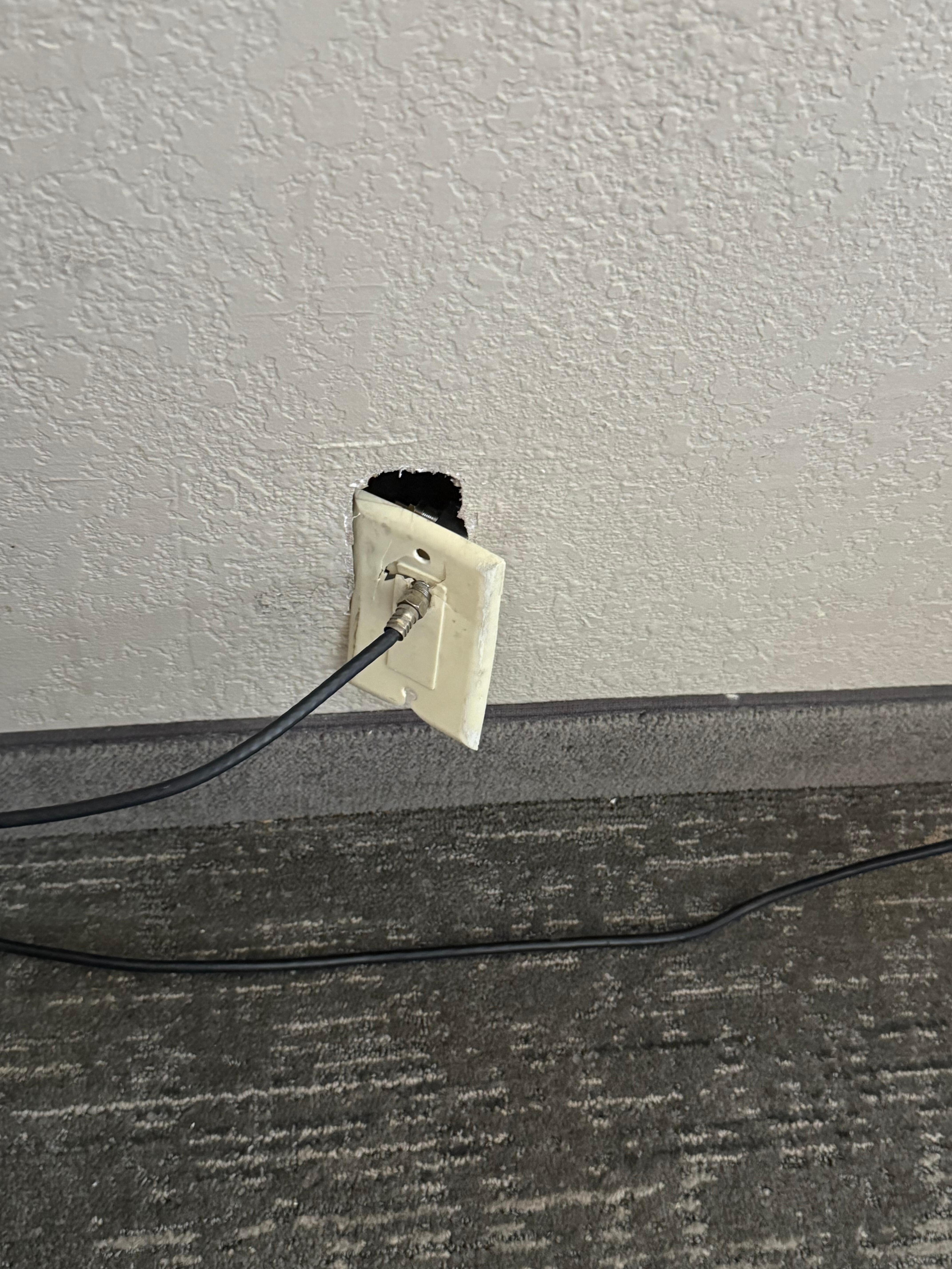 One of the sockets in room 