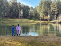 Early morning w my twins.