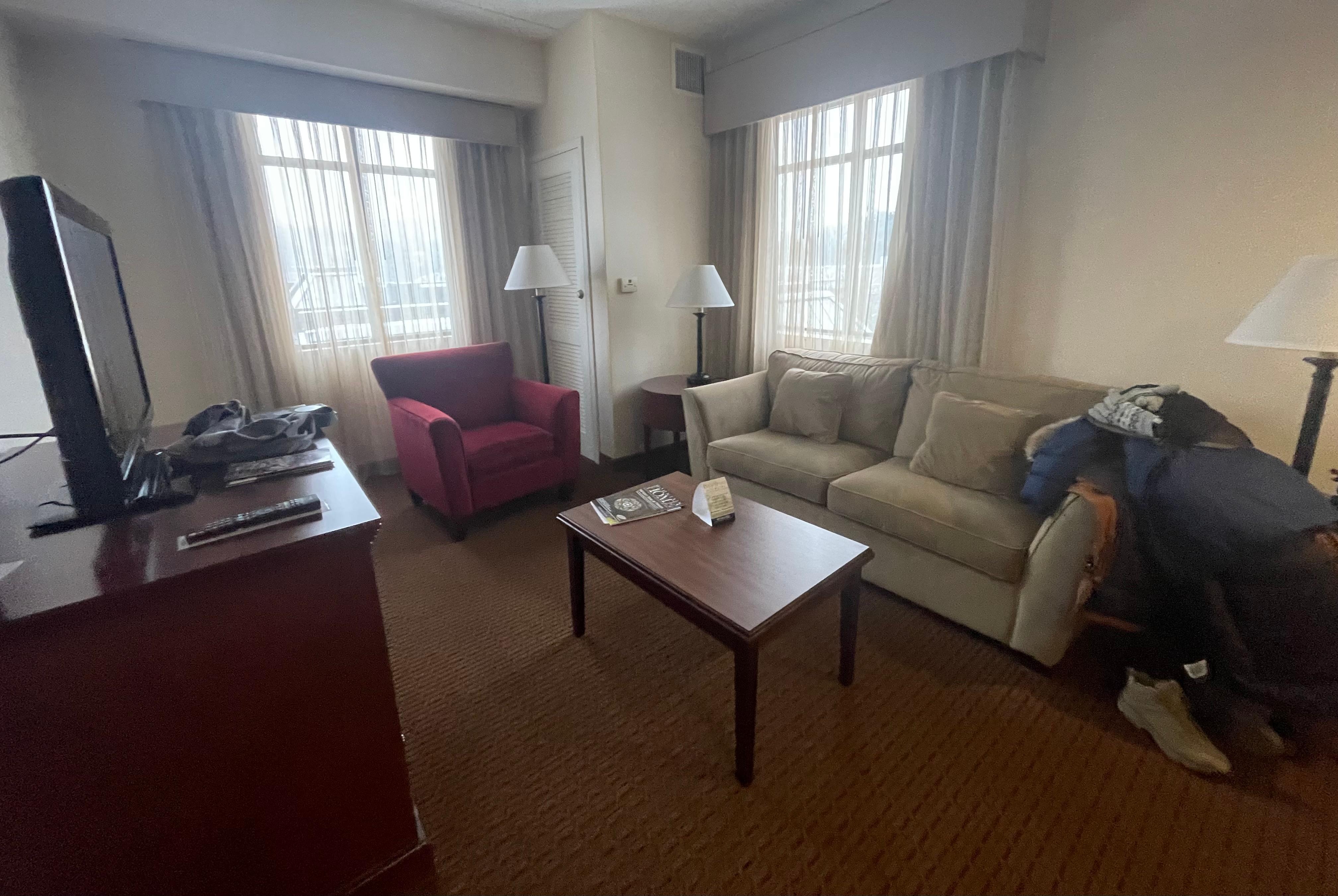 Plenty of windows but not much of a view.