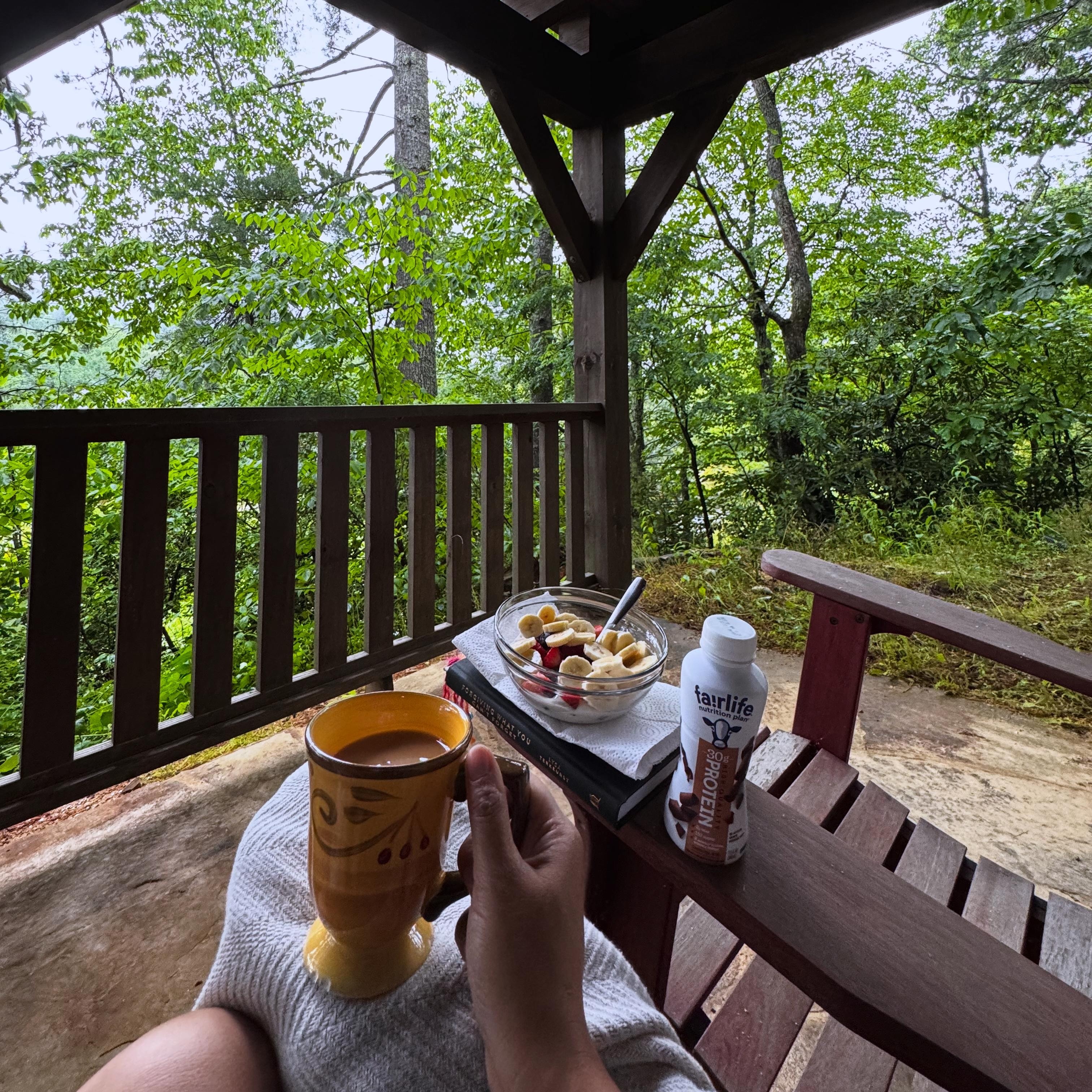 Sitting to enjoy my day staying in because of the rain. Iâm not upset about it tho