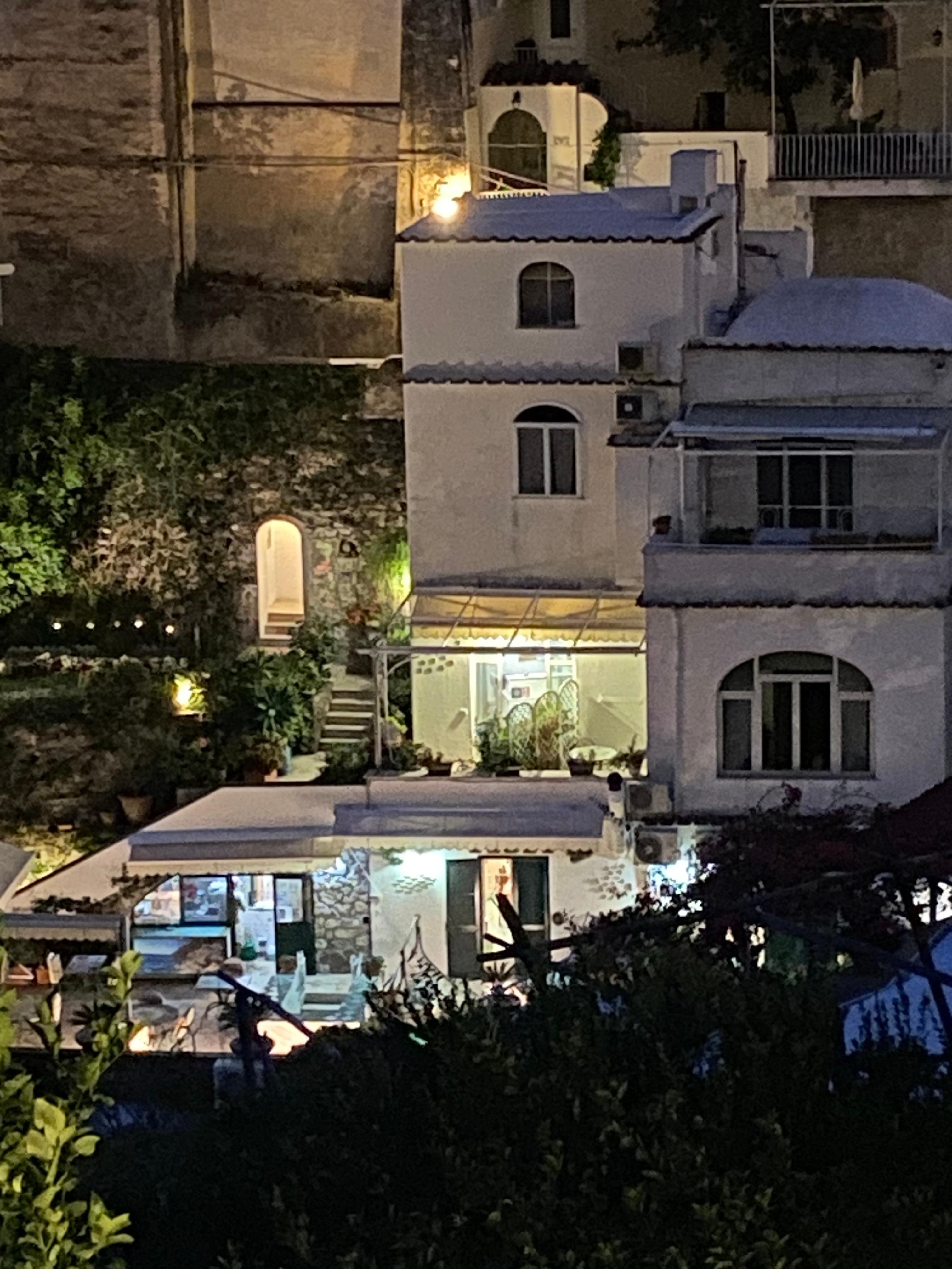 The view of accommodation from across the road over the ravine