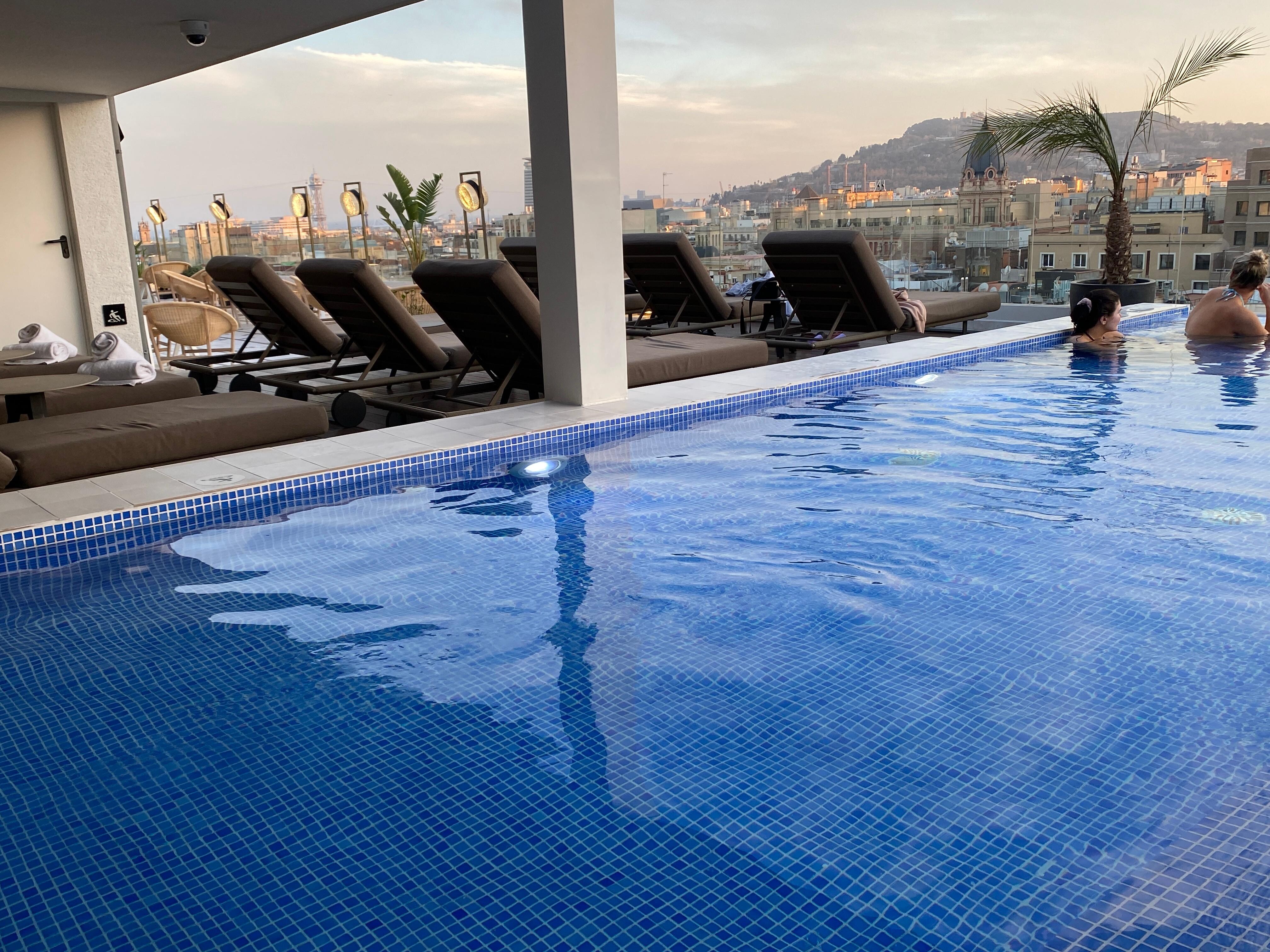 Rooftop heated swimming pool