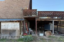 A junkyard just under the deck