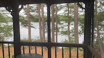 Lake view from screened-in porch.