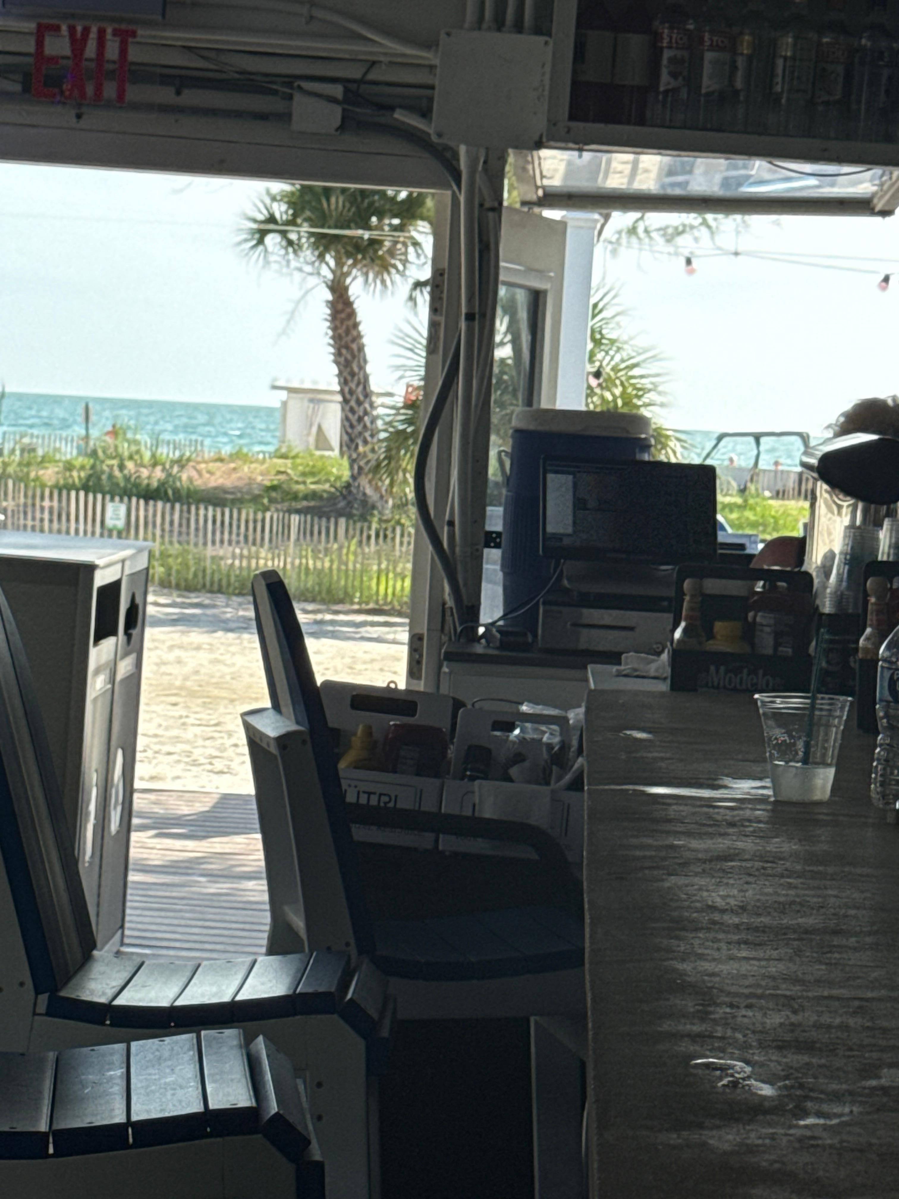 View from Cocunut Charlieâs Beach Bar on property