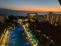 Great view from balcony of ocean side in night time floor 10