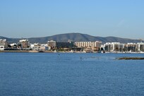 Hotel set fra vandet