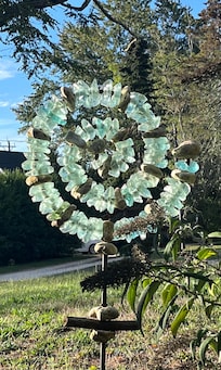 Loved the piece of art I enjoyed my coffee on side patio