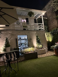 Night time view of vrbo from the common area.