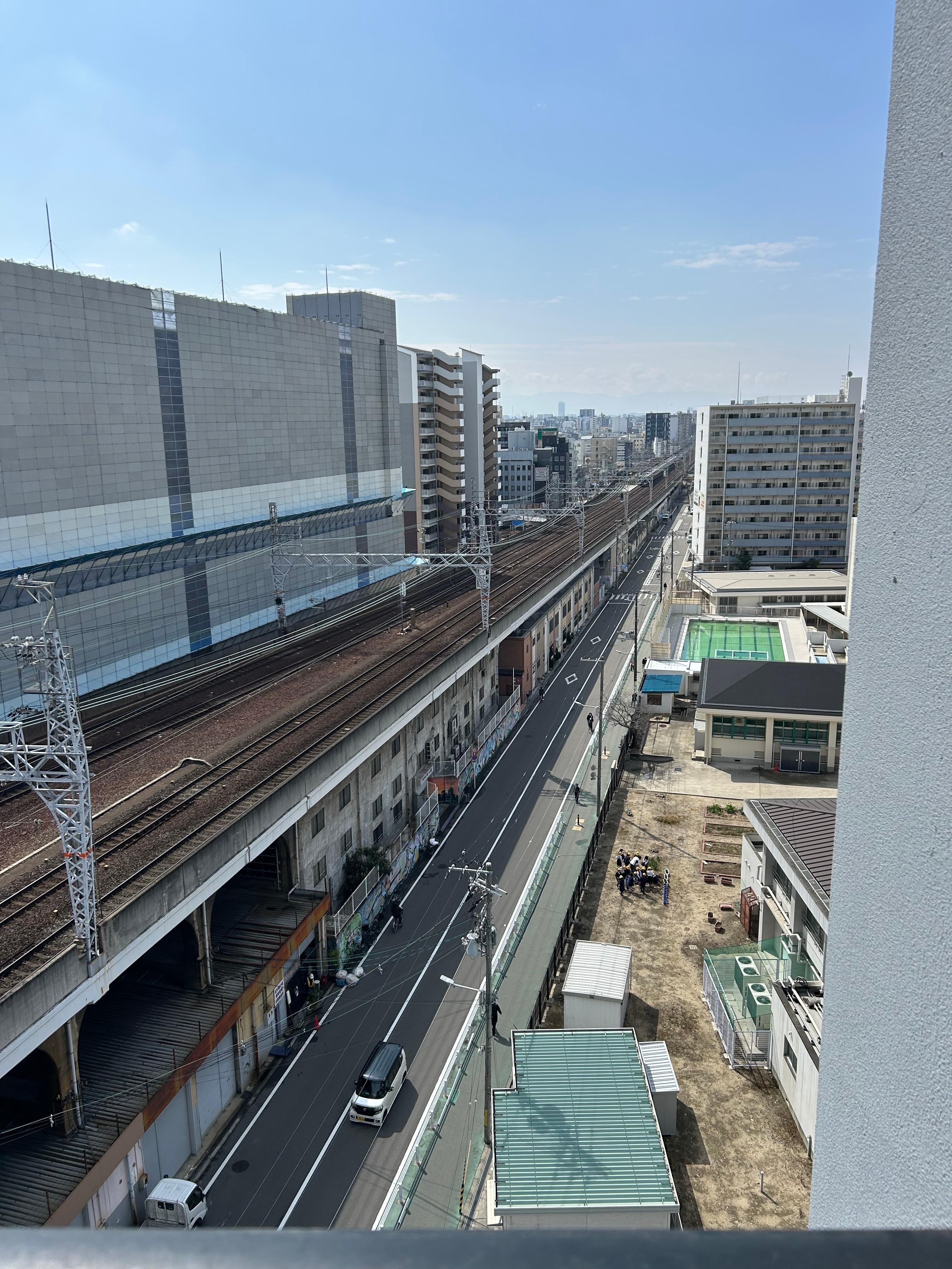 View looking South from 9th floor. 