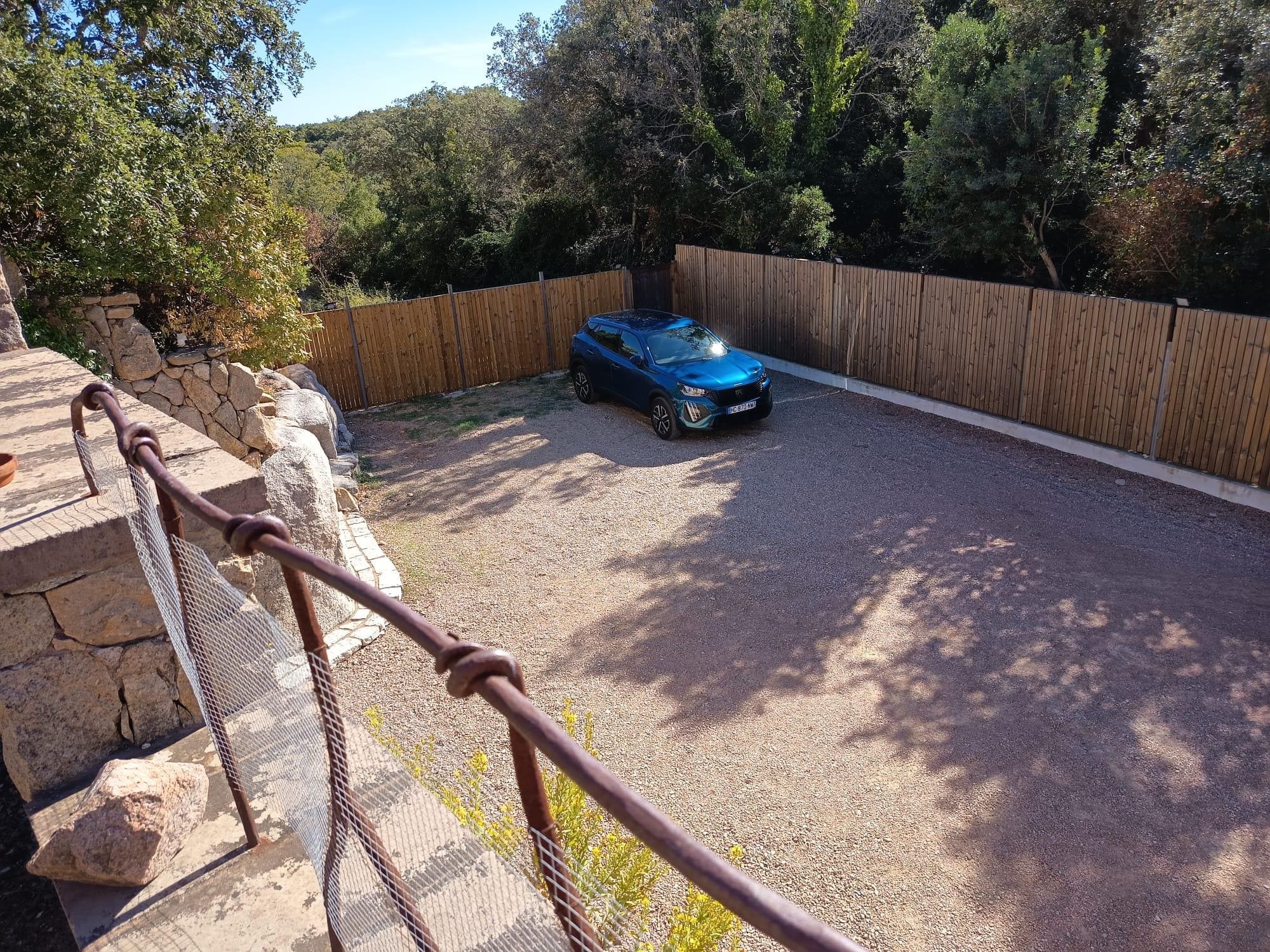 Blick auf den Parkplatz