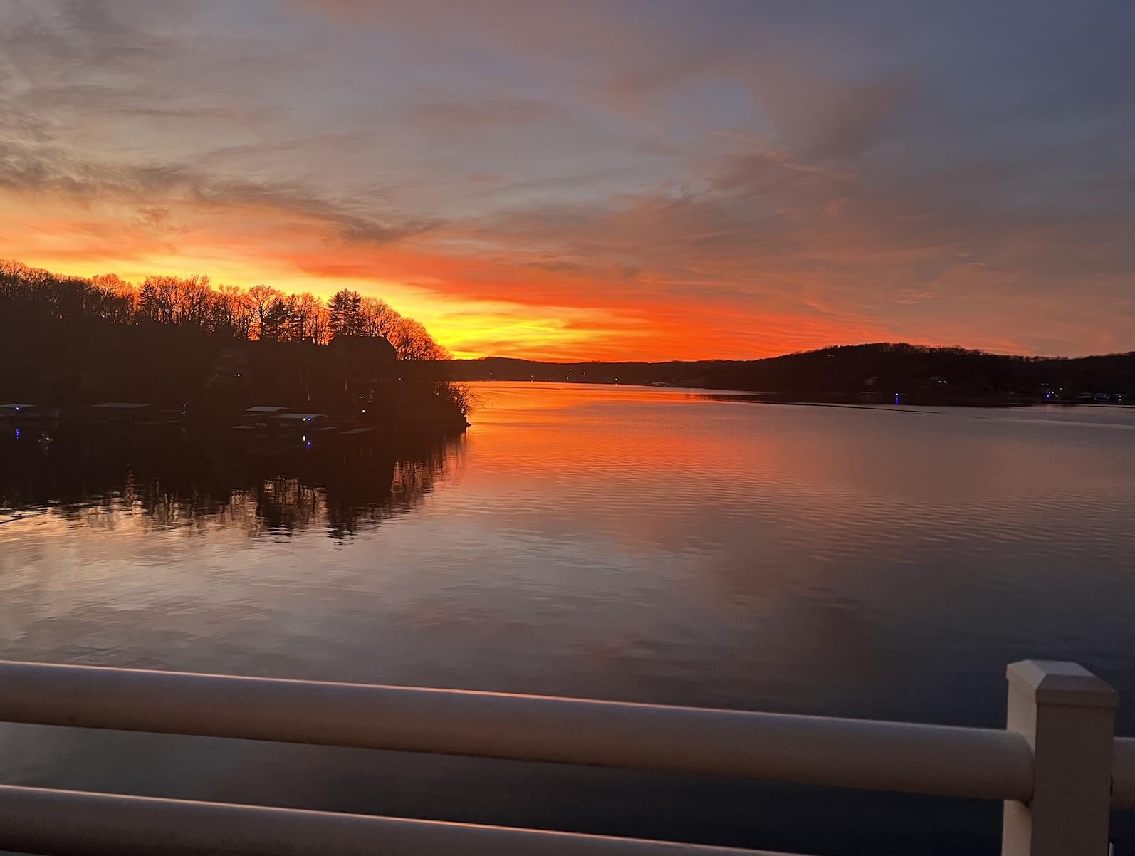 Gorgeous sunset happy hours on the upper deck.