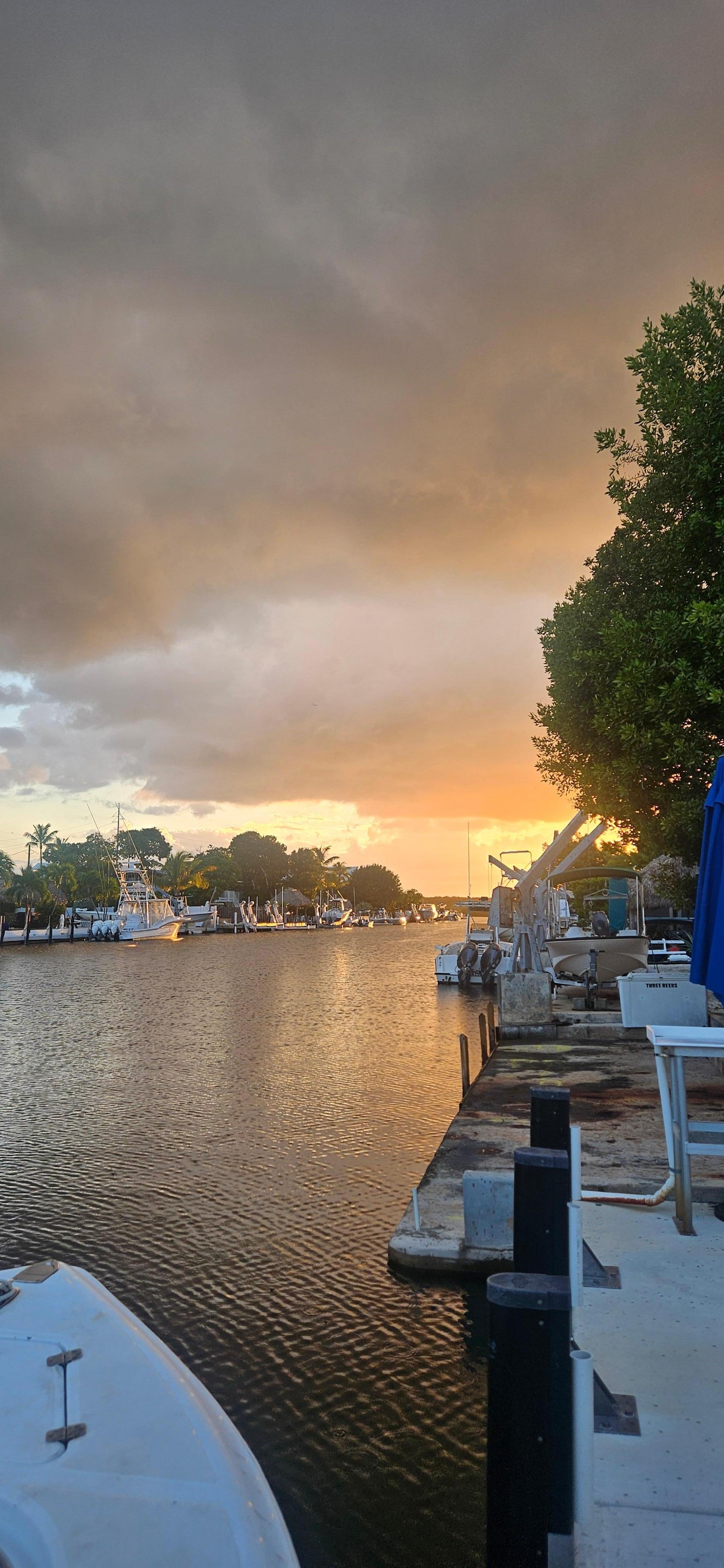 There are beautiful views from the dock