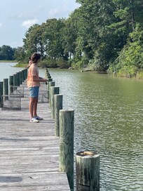 Fishing was fun off the dock and in kayaks.