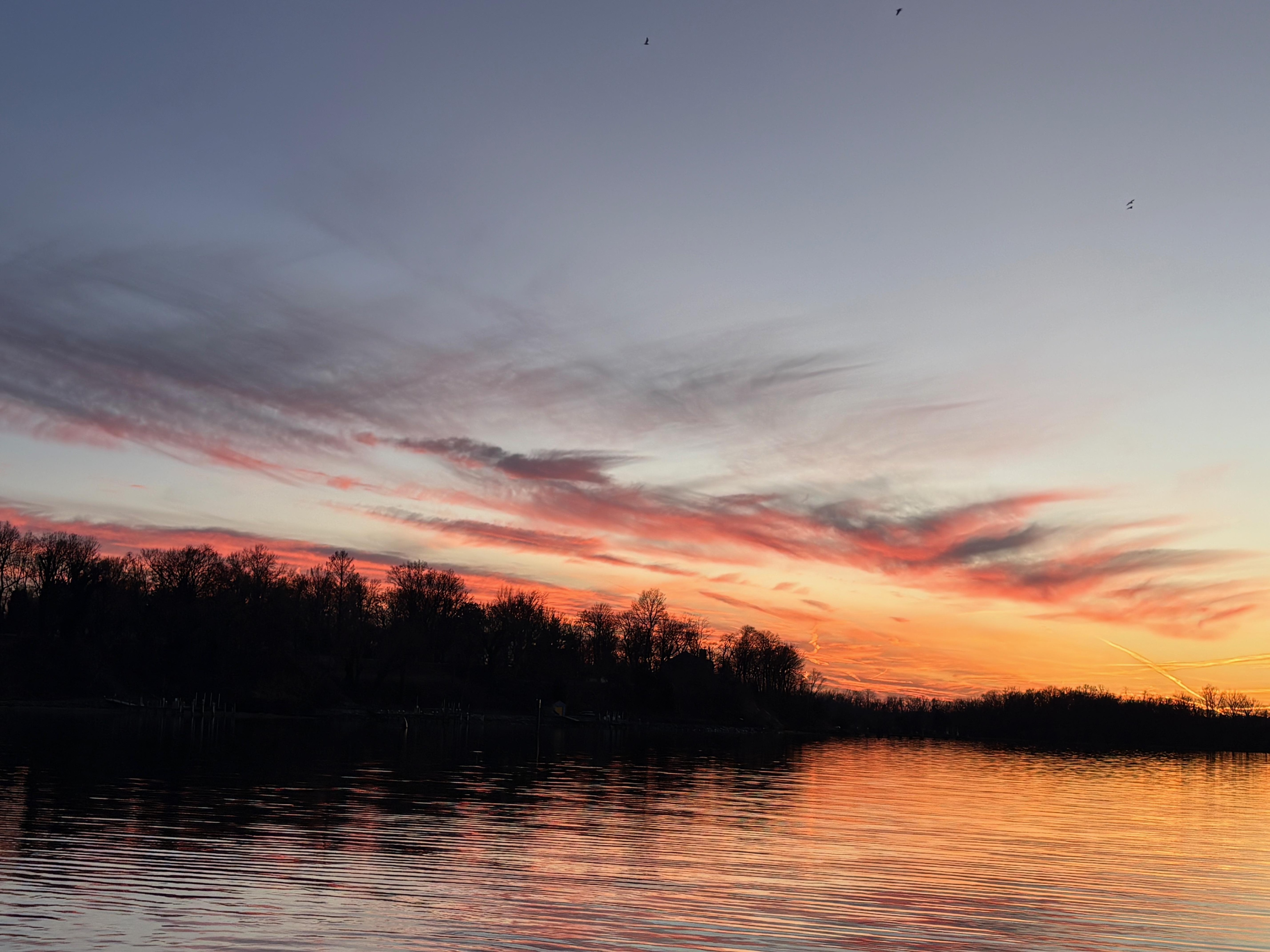 December sunset view