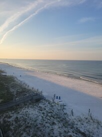 Morning view of the beach.