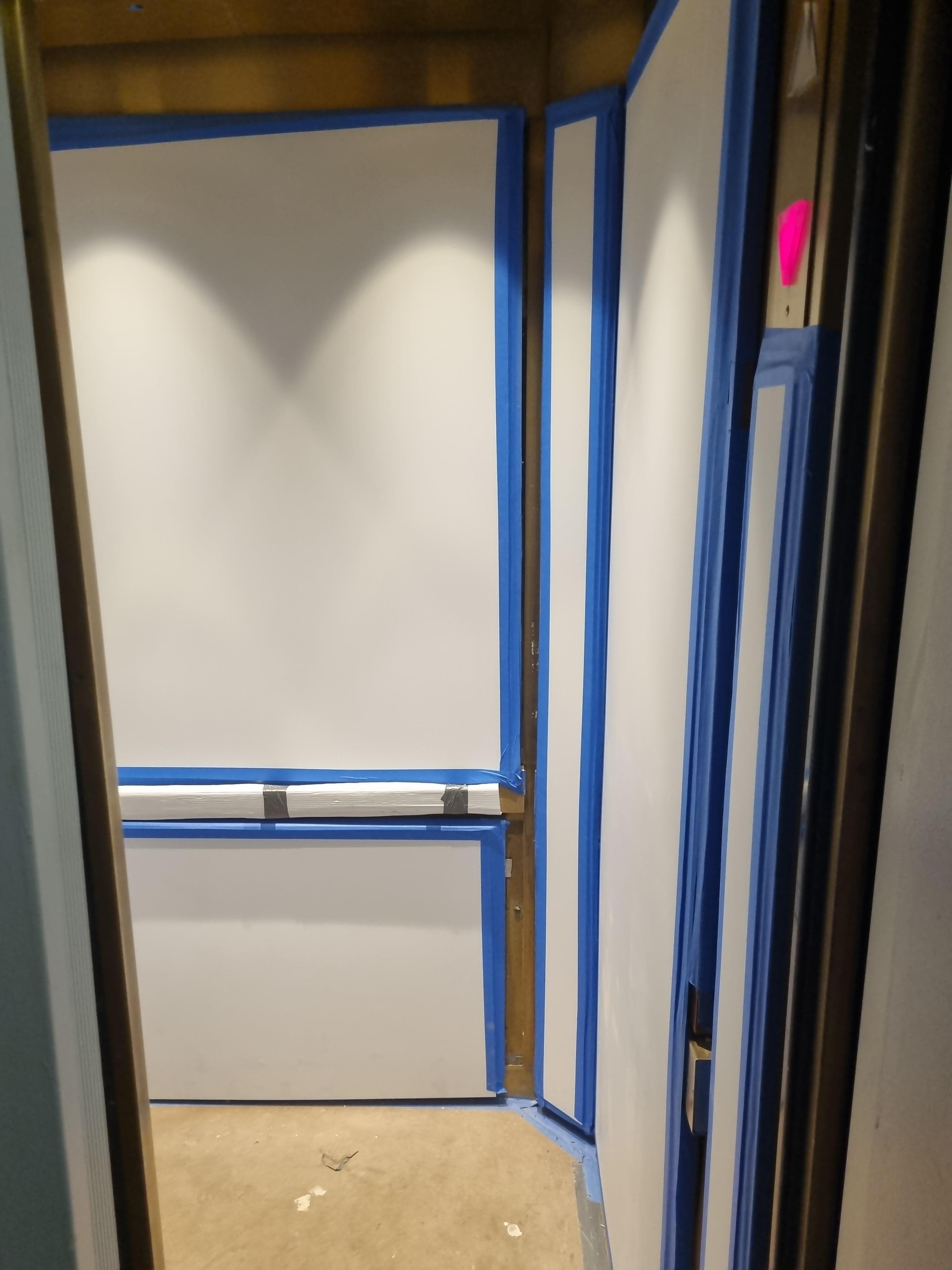The hotel was under renovation. Nothing disruptive at all but it was a bit jarring seeing duct tape across panels in the lift.