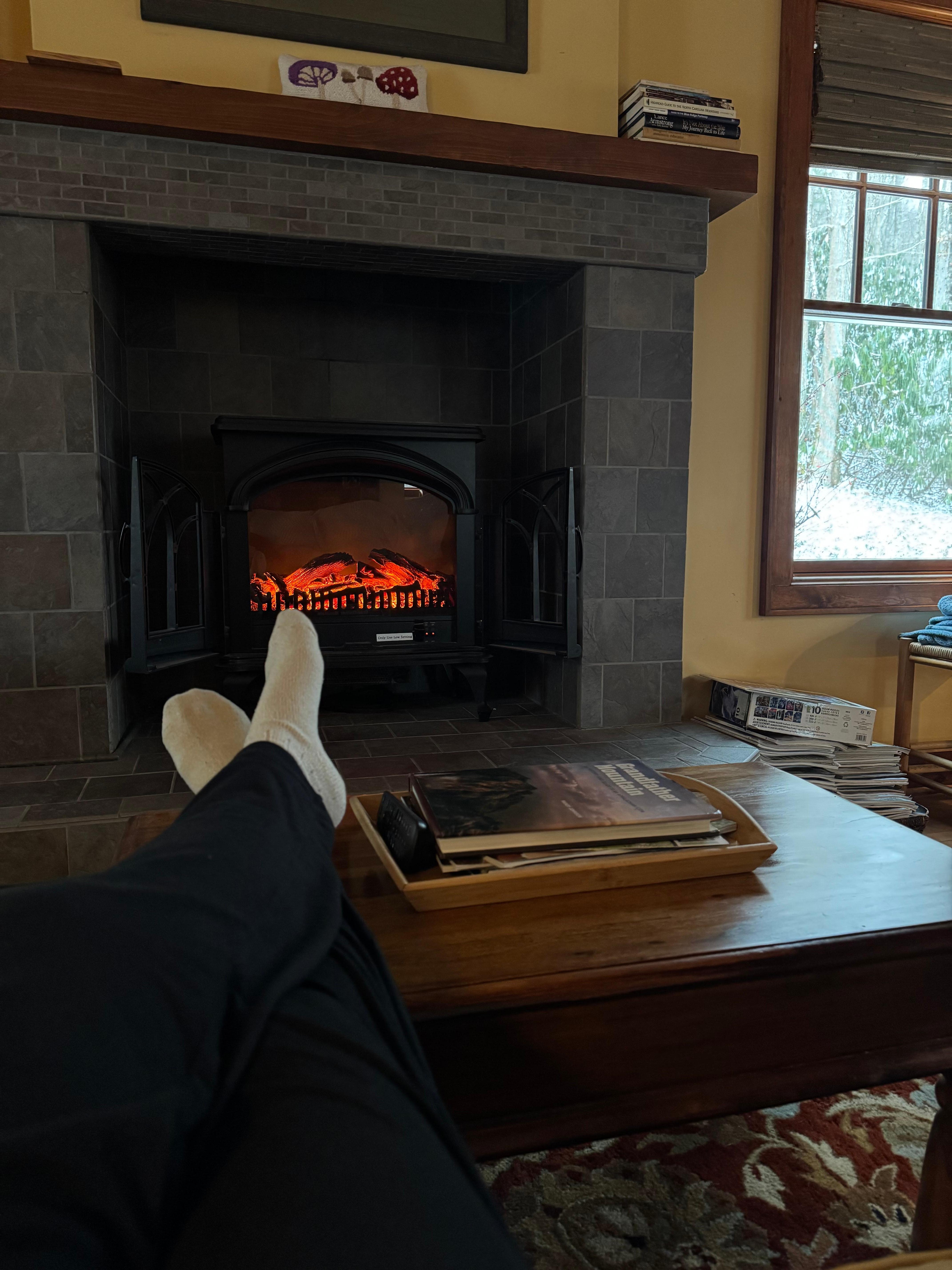 Cozy fireplace was awesome! 