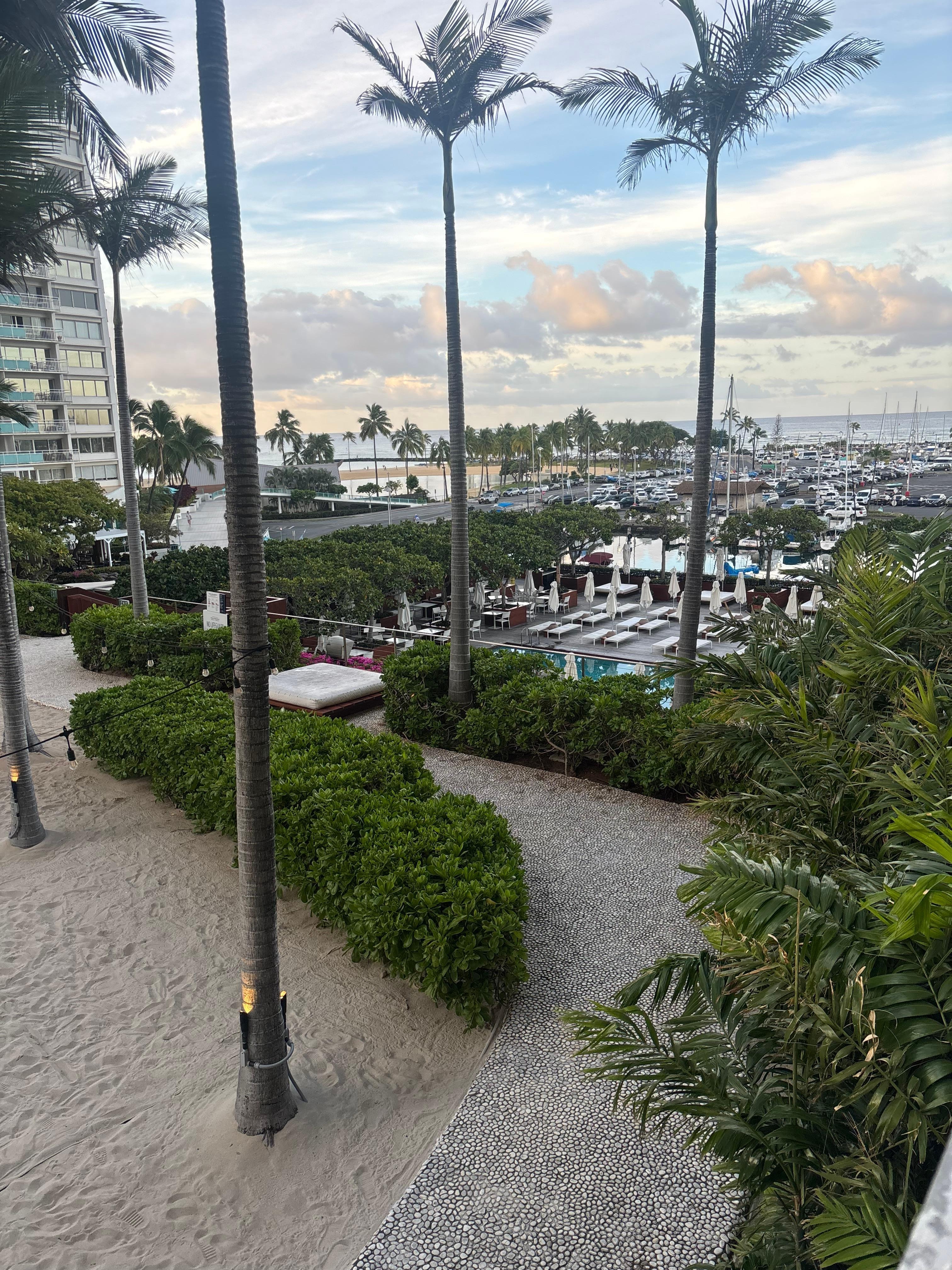 From 3rd floor balcony facing the ocean, harbor, and bottom pool area 