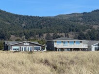 View from the beach path back to the house.