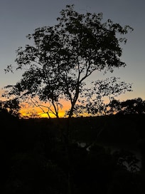 Vista noturna da sacada