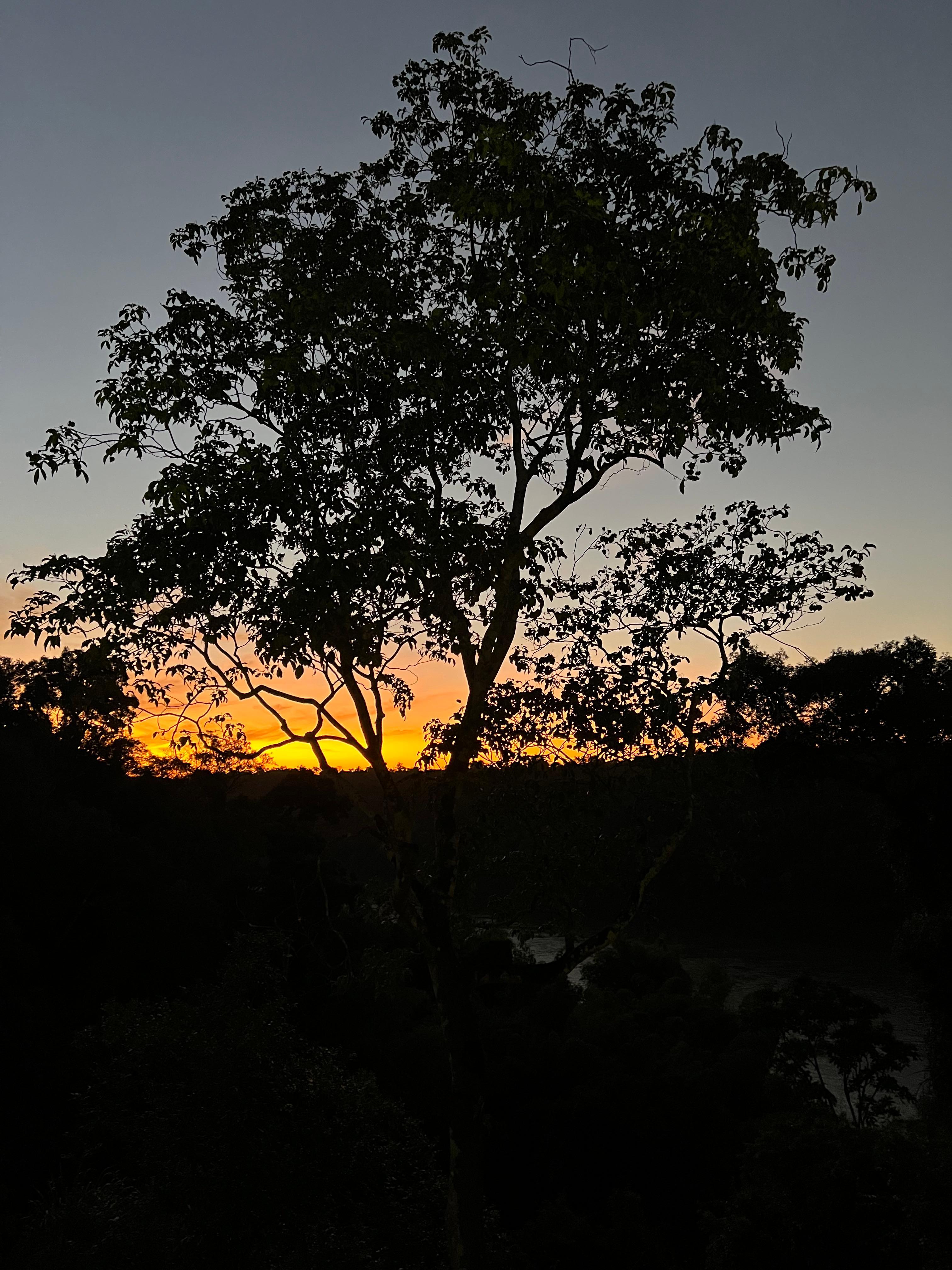 Vista noturna da sacada