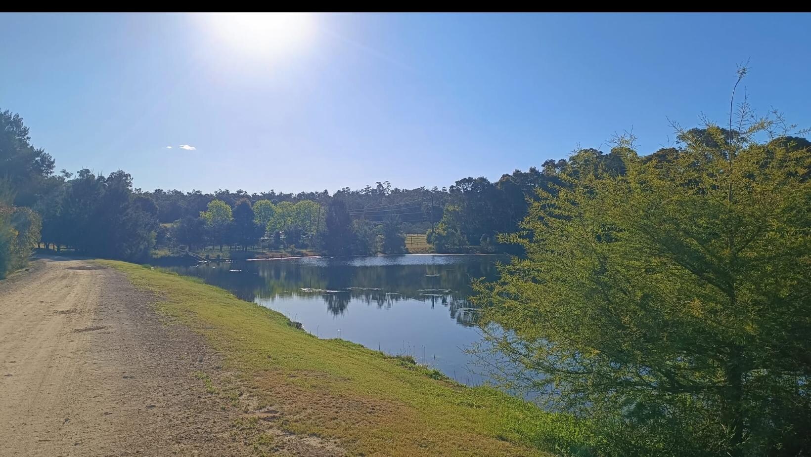 The lake on the property 