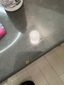 There were some sort of stain on the countertop in the bathroom