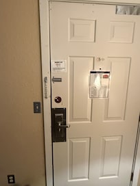 Door didn’t close tight we could see daylight through it.