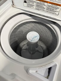 Inside the clothes washer had caked on detergent