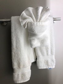 Dirty hand towel on left in 2nd room I was assigned-photo 3