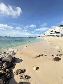 Beach by pool