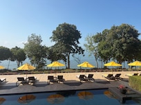 Adult and family pools overlooking the sea.
