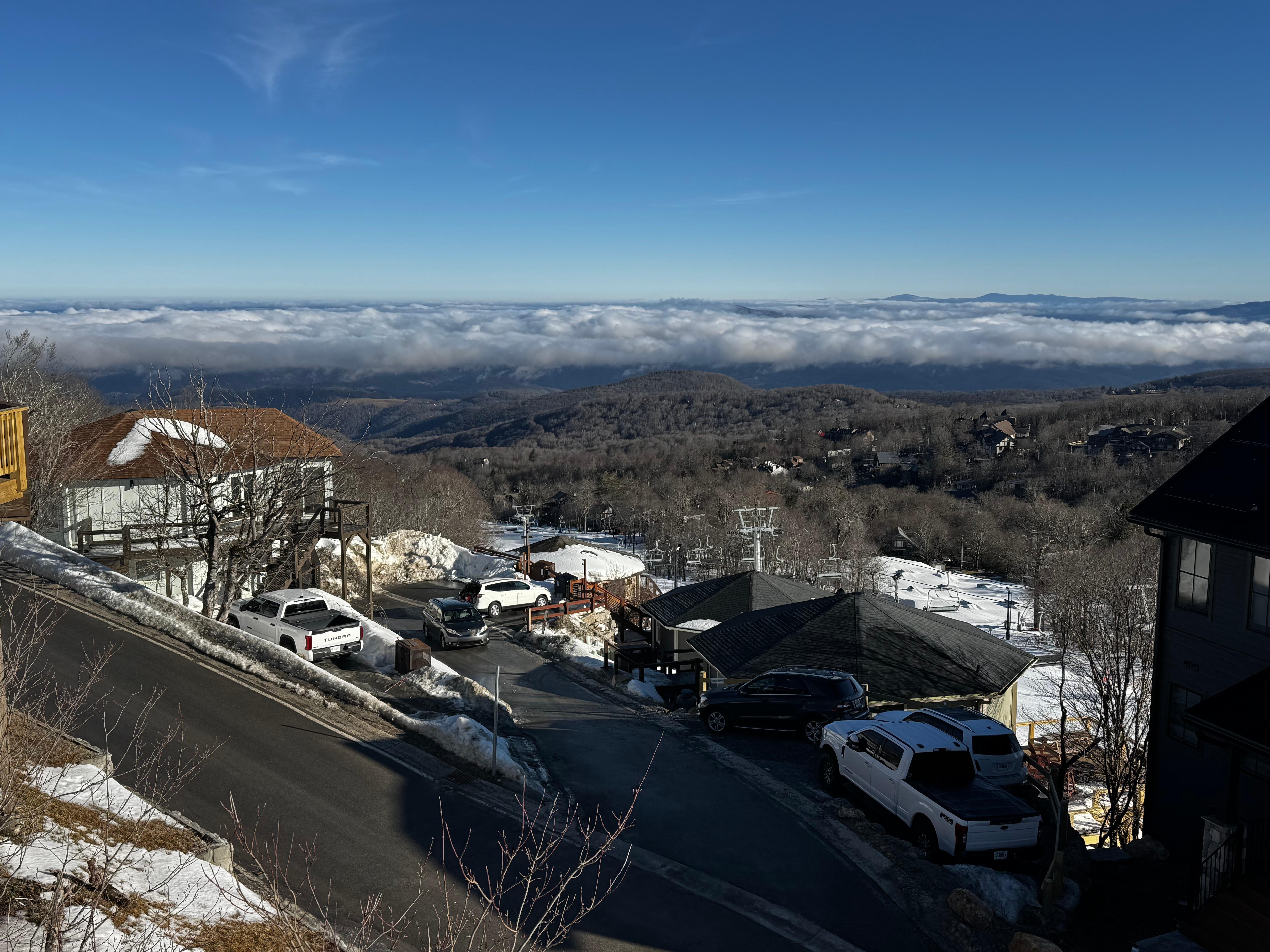 View from the deck overlooking the Lower Shawneehaw. 