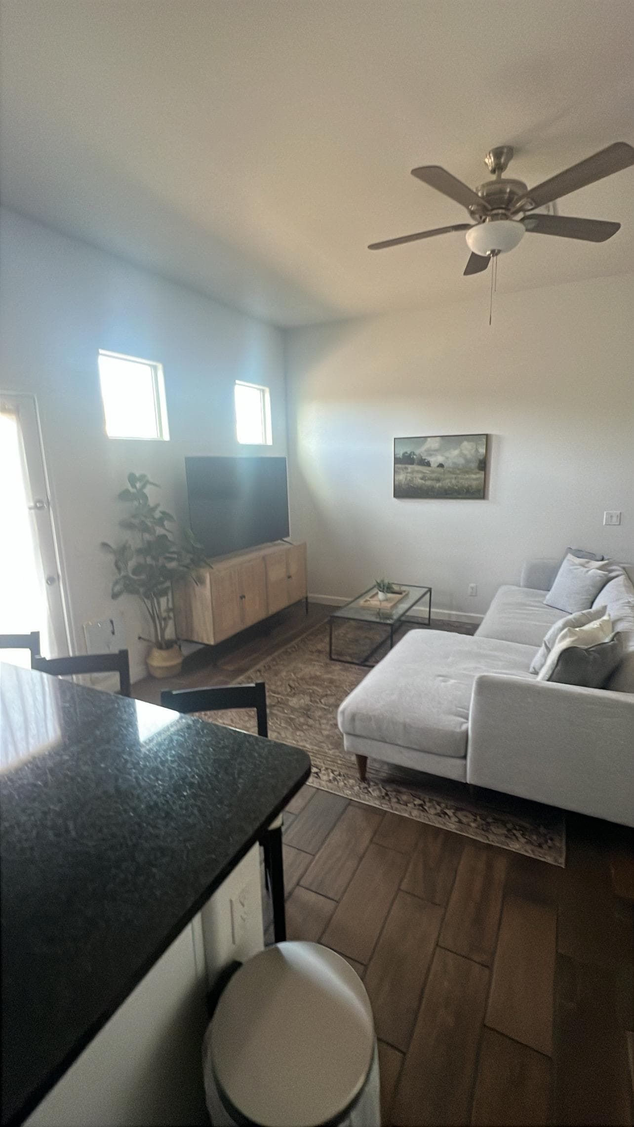 living room when you walk in